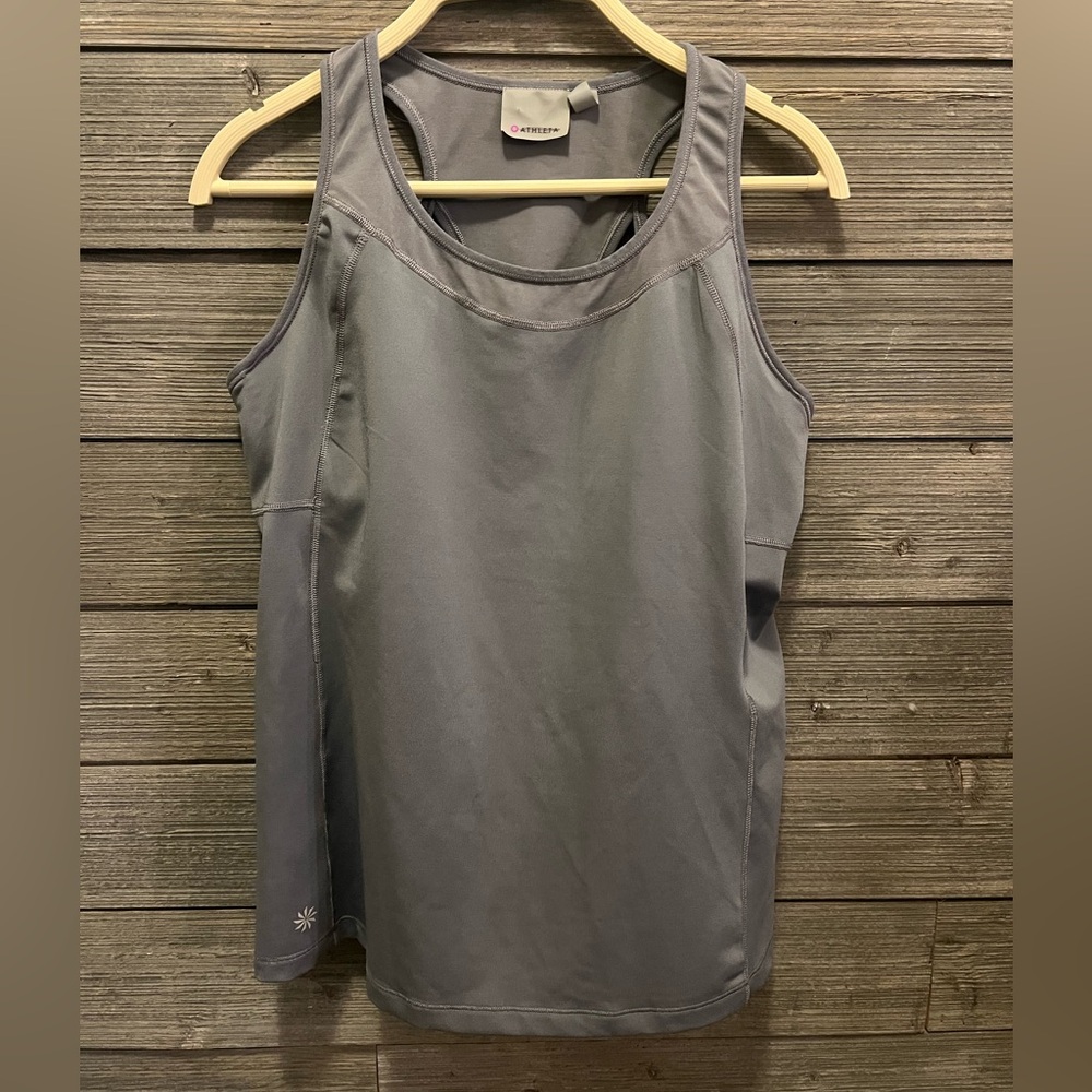 Athleta Chase Tank Charcoal Gray Built In Bra